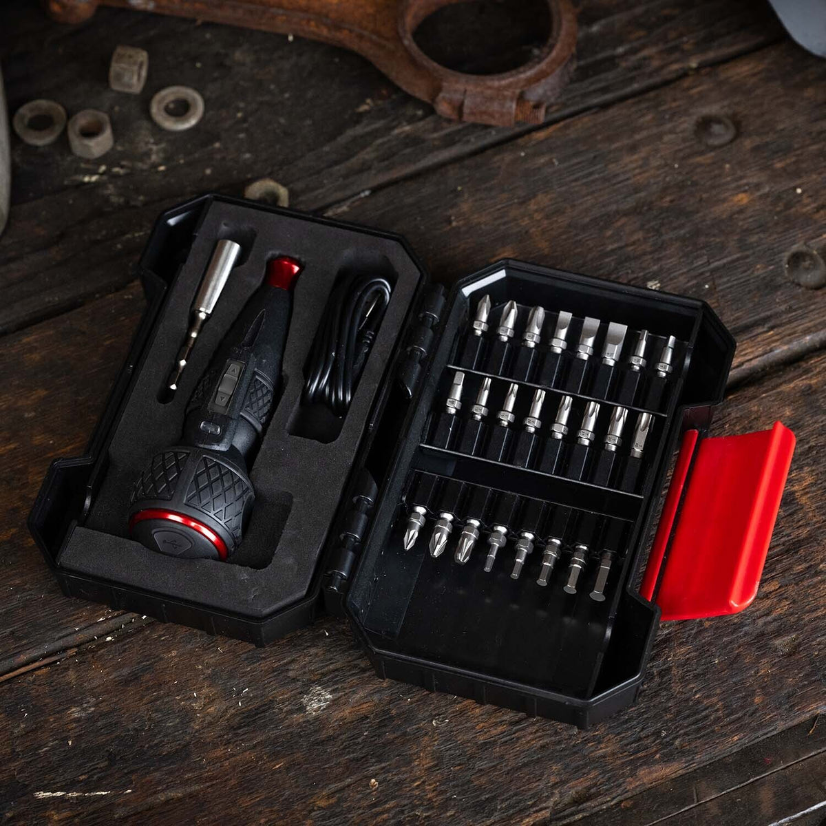(US Model) VESSEL e‑ASSIST Screwdriver Higher Torque (USB-C) w/ 25PC. Bit Set
